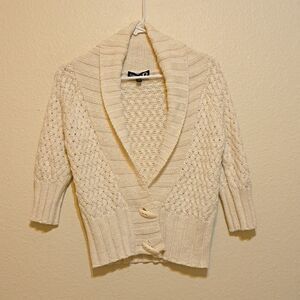 Bebe cropped cardigan size large